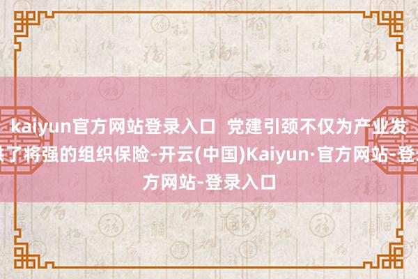 kaiyun官方网站登录入口  党建引颈不仅为产业发展提供了将强的组织保险-开云(中国)Kaiyun·官方网站-登录入口