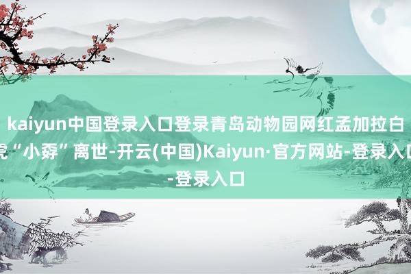 kaiyun中国登录入口登录青岛动物园网红孟加拉白虎“小孬”离世-开云(中国)Kaiyun·官方网站-登录入口