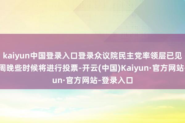 kaiyun中国登录入口登录众议院民主党率领层已见知议员本周晚些时候将进行投票-开云(中国)Kaiyun·官方网站-登录入口